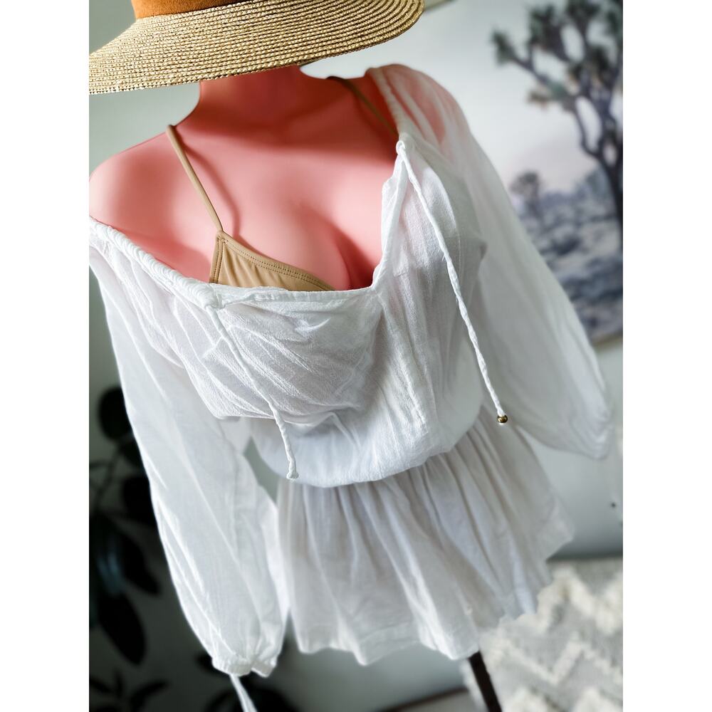 Victoria’s Secret Sun-Kissed Wanderer boho off shoulder swimsuit coverup romper - Picture 4 of 5